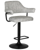Набор 2 шт Стул барный CHARLY BLACK, светло-серый твид (LEO04)