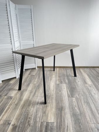 Стол ФИН 120 дуб шерман серый, черный каркас