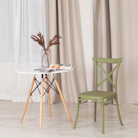 Стул CROSS (mod. PL24) пластик, 48х58х89 см, зеленый