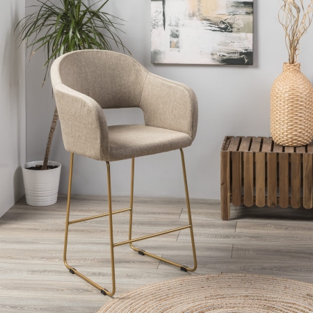 Кресло полубар Oscar Браун/Линк золото Кресло полубар Oscar Браун/Линк золото