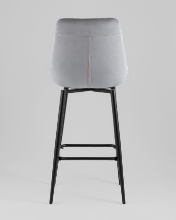 Стул барный Флекс с поворотным механизмом велюр велютто серый