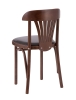 Стул Астра с мягким сиденьем темный тон, экокожа коричневая