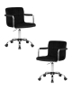 Набор 2 шт Офисное кресло для персонала TERRY, черный велюр (MJ9-101)
