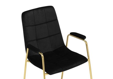 Стул Lana черный, золотой