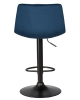 Стул барный TAILOR черный, синий велюр MJ9-117