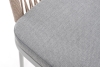 "Лион" стул плетеный из роупа, каркас из стали светло-серый (RAL7035) муар, роуп бежевый круглый, ткань светло-серая