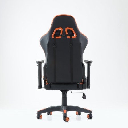 Игровое кресло K-52 черно-оранжевая экокожа