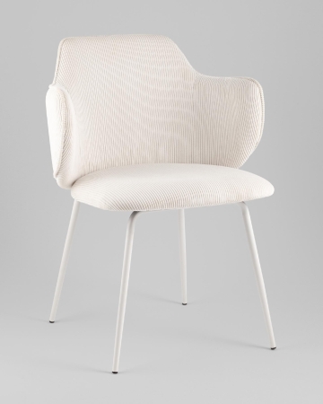 Стул обеденный Eira вельвет белый