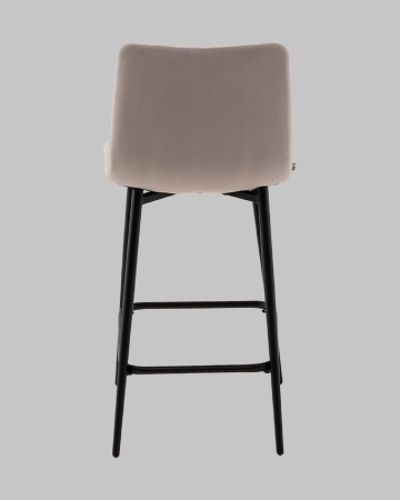 Стул полубарный Одди Diamond велюр светло-серый