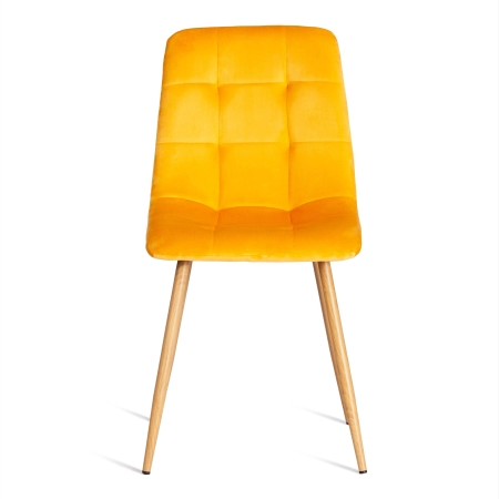 Стул CHILLY (mod. 7094-1) ткань и металл, желтый и светлое дерево