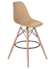 Стул барный DSW BAR ножки светлый бук сиденья бежевый GR-03