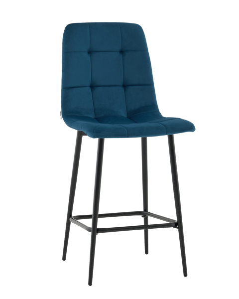Стул полубарный Одди велюр синий