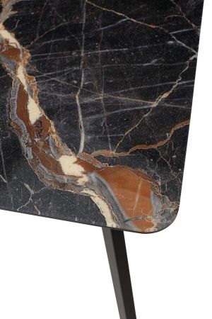 Стол АРУБА 140 МЕЙДЖИК, стекло, черный каркас