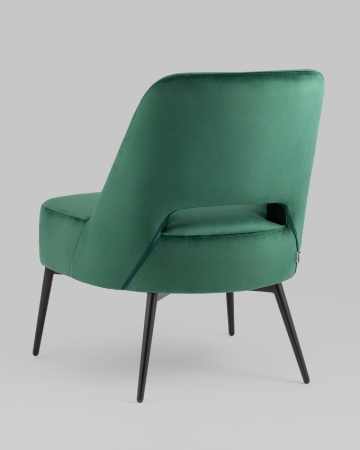 Кресло лаунж Бостон велюр зеленый