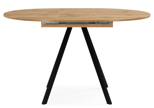 Стол деревянный Карпер 90(120) дуб вотан, черный матовый