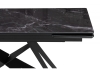 Стол стеклянный Блэкберн 140(200)х80 черный мрамор, черная пленка, черный