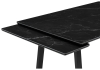 Керамический стол Джек 140(200)х80 черный мрамор, черный