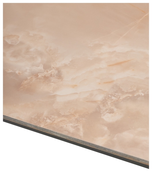 Стол CORNER 120 GLOSS AMBER JADE SOLID CERAMIC, BLACK