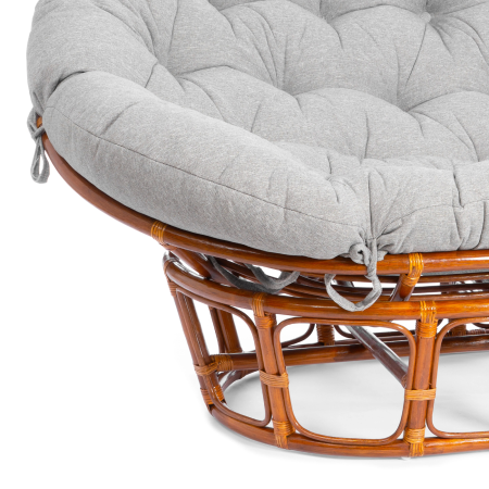 Диван MAMASAN/МАМАСАН 23/02 W, с подушкой, серы, темное дерево