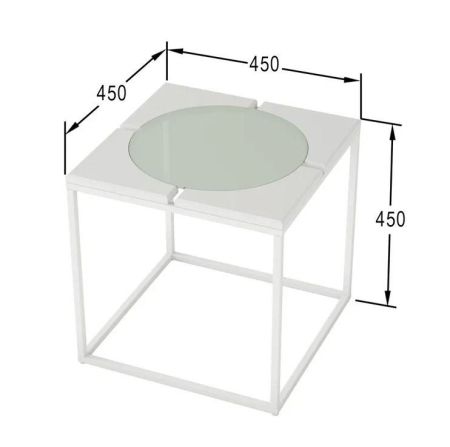 Стол журнальный "Трейн" белый