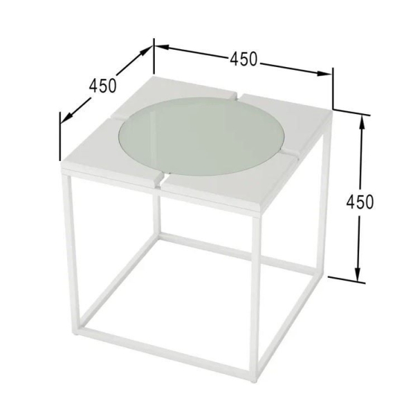 Стол журнальный "Трейн" белый