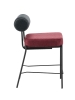 Стул полубарный Ponpoun темно-серый бордо