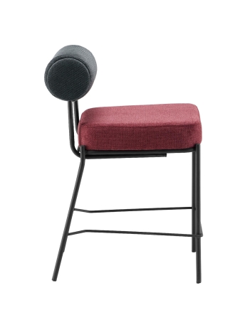 Стул полубарный Ponpoun темно-серый бордо