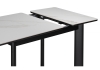 Керамический стол Кина 90(130)х65х76 белый, черный