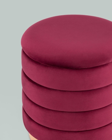 Пуф Франсис с ящиком велюр винный