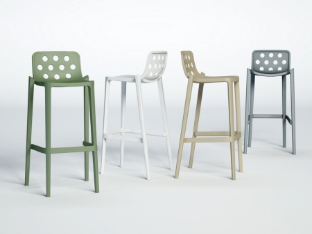 Стул пластиковый барный Gaber Isidoro 76 серый