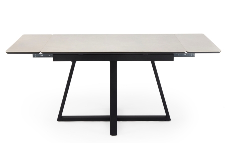 Керамический стол Памелла 140(200)х80 carmen light grey, черный