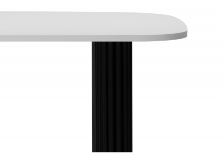 Стол деревянный Бавария B 160 х 90 белая пленка шагрень, черный