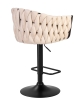 Стул барный LEON бежевая ткань LAR 275-1