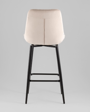 Стул барный Флекс с поворотным механизмом велюр бежевый