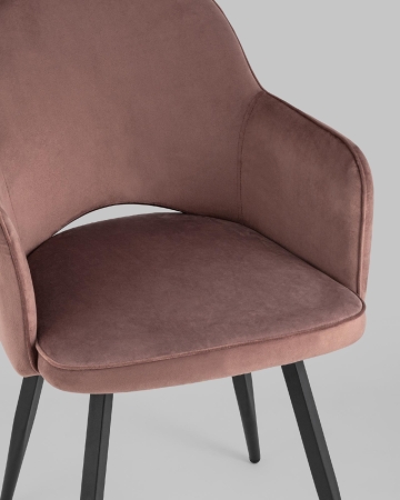 Стул Венера вращающийся велюр пыльно-розовый 2 шт.
