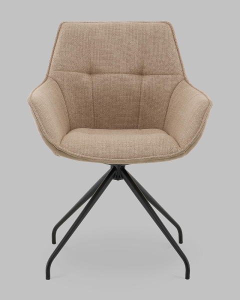 Кресло вращающееся Кимберли рогожка, замша бежевый