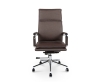 Кресло офисное Харман (коричневый) хром темно- коричневая экокожа