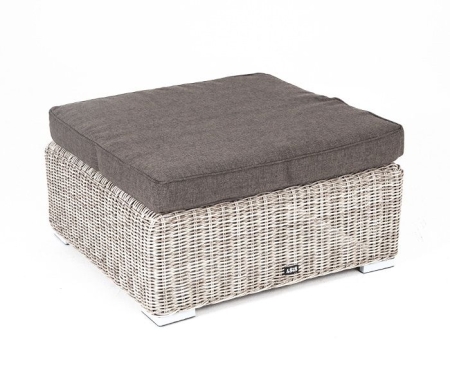Плетеная оттоманка "Лунго" с подушкой, бежевый