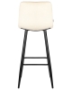 Стул барный NICOLE черные матовые ножки, кремовый велюр 108-113