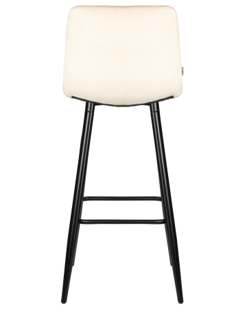 Стул барный NICOLE черные матовые ножки, кремовый велюр 108-113