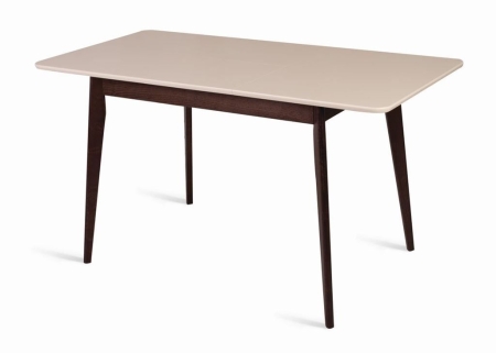 Раздвижной стол Рэй 120 слоновая кость с подстольем темный тон