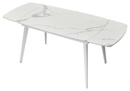 Стол ELIOT 120 GLOSS STATUARIO WHITE SINTERED STONE, WHITE