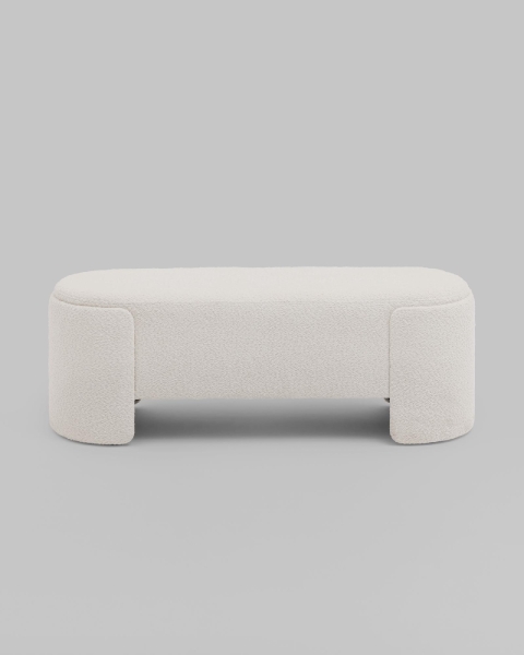 Банкетка Taks букле белый