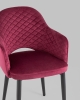 Стул Венера диамант велюр бордовый, черные ножки 2 шт.