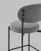 Стул полубарный Бриф DD велюр серый