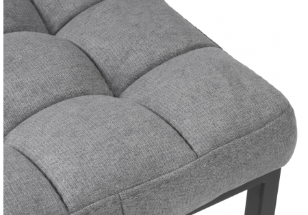 Барный стул Лофт ткань канди грей, черный матовый