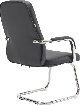 Кресло для посетителей Vesta CF экокожа черный