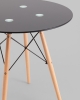 Стол круглый EAMES DSW NEW D=80 стеклянный черный
