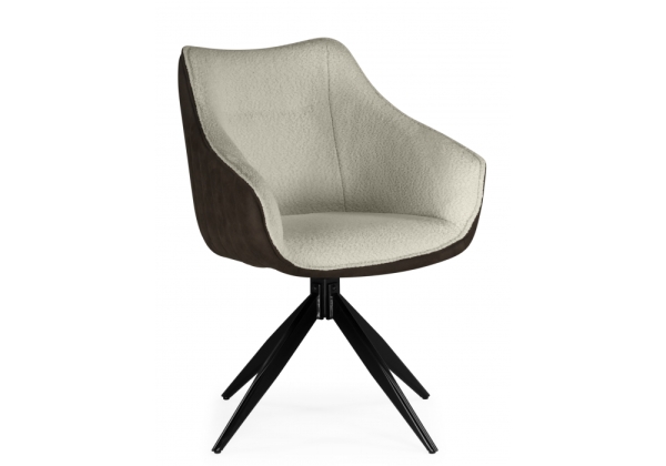 Стул на металлокаркасе Kansas коричневый, кремовый, черный