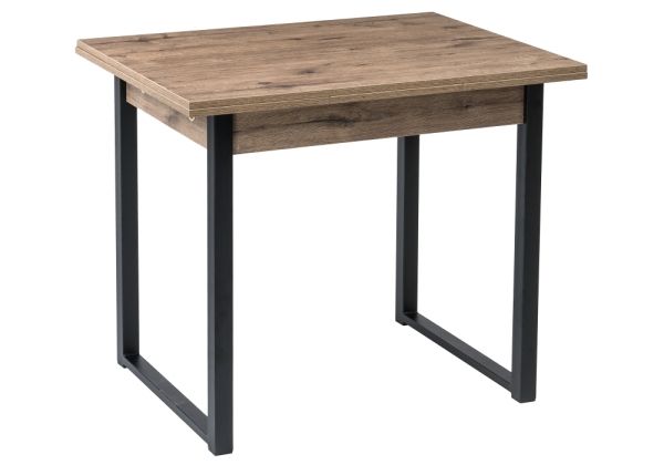 Стол деревянный Форли дуб велингтон, черный матовый